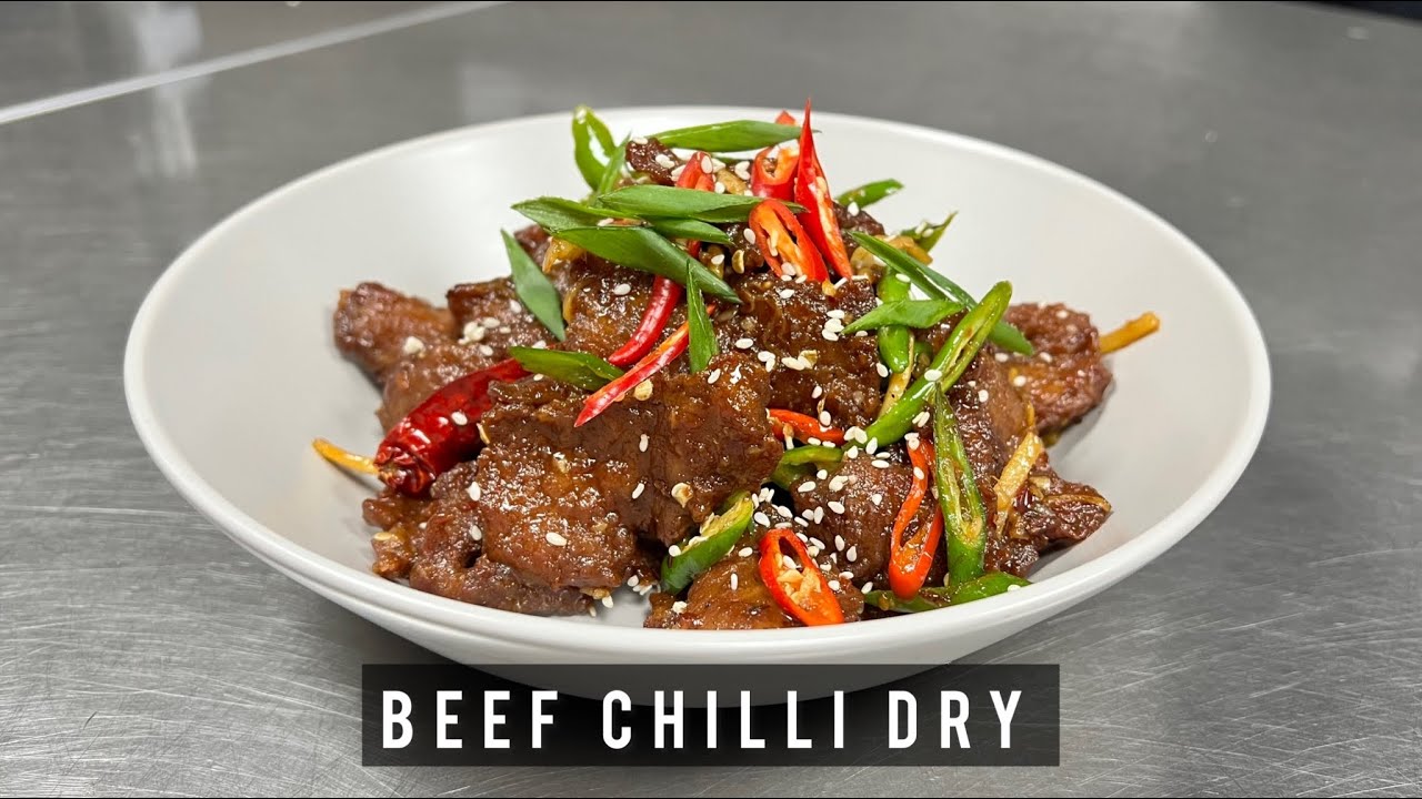 Beef chilli dry recipe || restaurant style beef chilli dry || beef chili dry