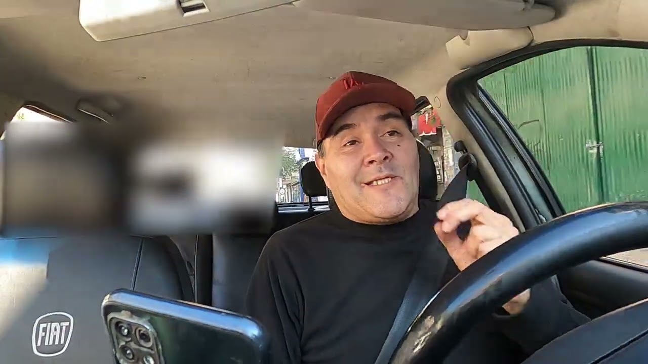 Haciendo el desafio de uber y charlando con los pasajeros.