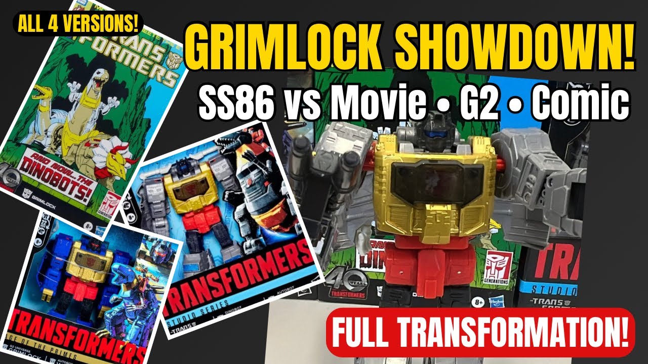 Обзор Studio Series 86 GRIMLOCK + сравнение всех версий! (G2, фильм, комикс!)