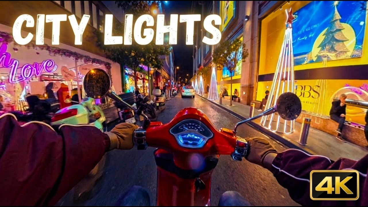 Chill Vibes Riding a Vespa in Rainy Istanbul | 4K POV