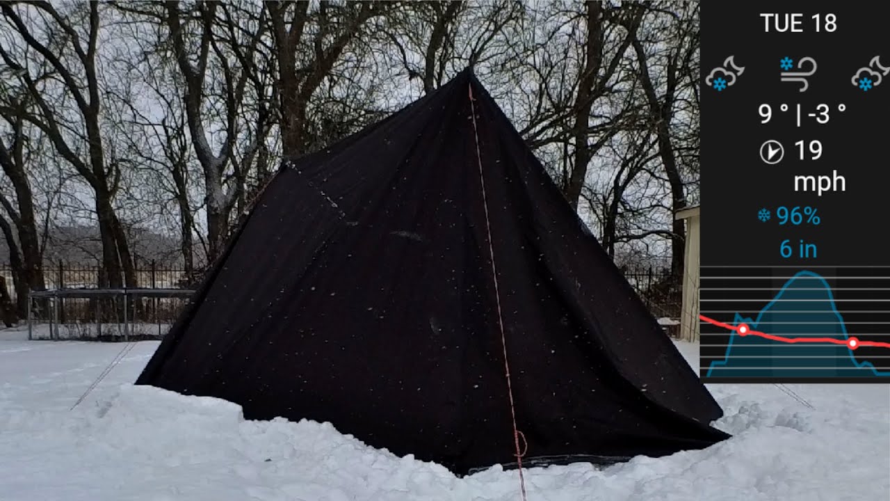 16 - Hot Tent Repairs During a Polar Vortex, Hardcore Winter Glamping Part 2 (DIY/MYOG)