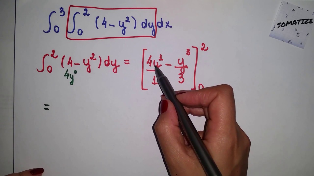 Integral dupla - exercício fácil - Prof. Edna Mendes