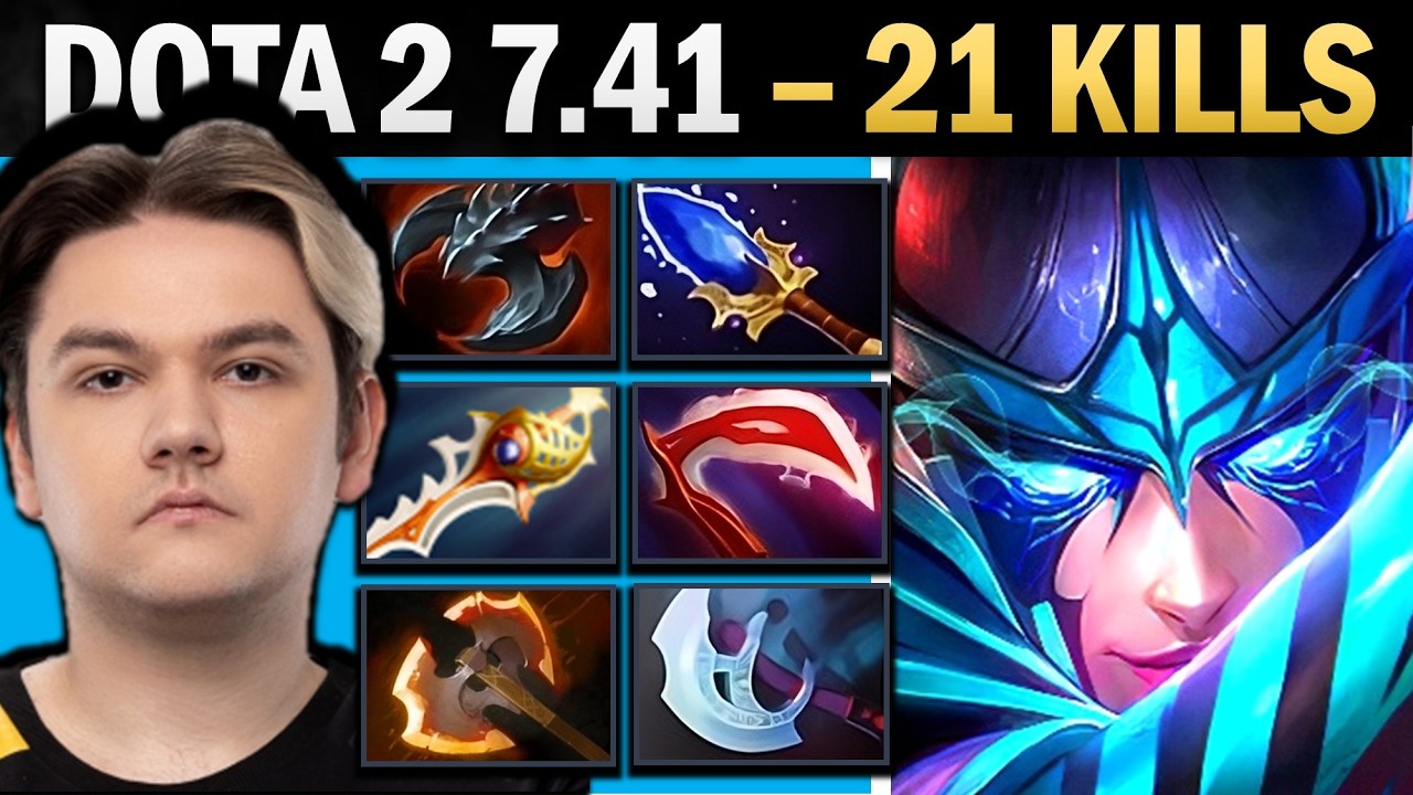 Phantom Assassin Dota 2 7.41 with 21 Kills and Satanic - Dota 2 Gameplay