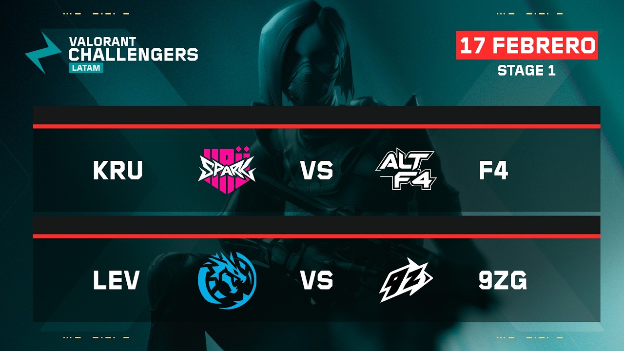 KRU vs F4 | LEV vs 9ZG | VALORANT Challengers LATAM Sur | Stage 1 | Semana 4 Día 2 | Fase regular