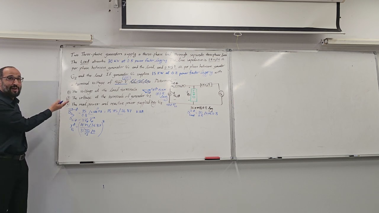 Comprehensive Three-phase Example: Two generators and one load