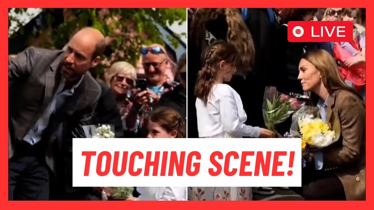 Adorable moment Prince William helps a little girl give Kate flowers | Royal Family