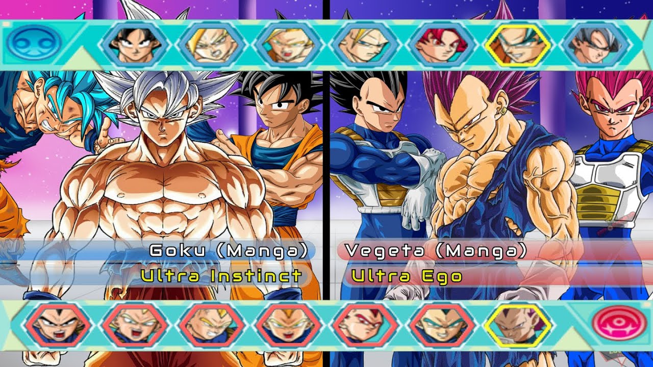 Goku All Forms Vs Vegeta All Forms - Dragon Ball Z Budokai Tenkaichi 3
