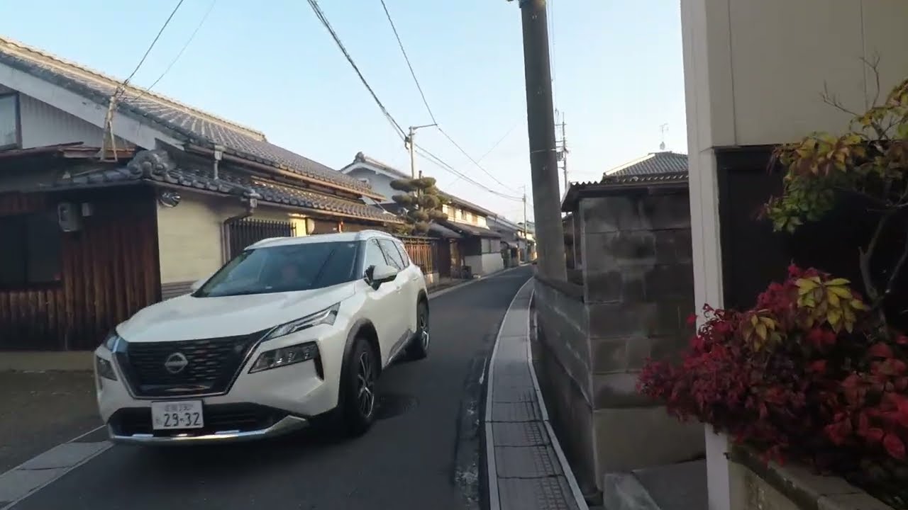 東近江市 御代参街道4号線 車の通り抜け状況 令和8年2月12日 (木) 朝 今堀町 今崎町 中野町