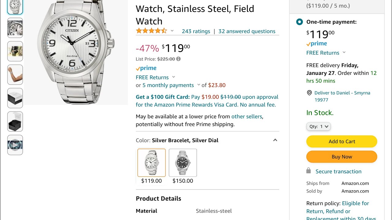 Citizen AW1430-86A On Sale
