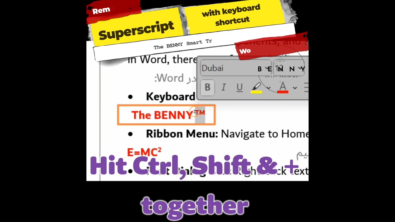 Removing Superscript with Keyboard Shortcut in MS Word