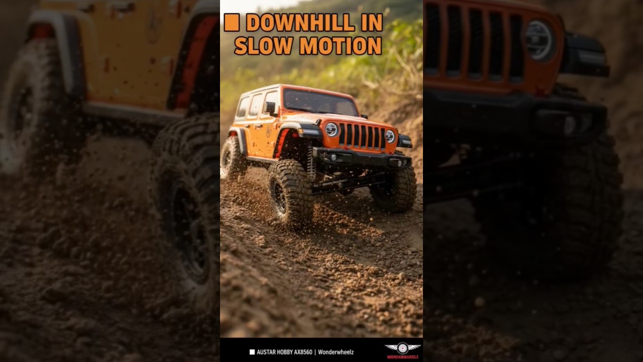 AUSTAR HOBBY AX8560 Downhill Offroad in Slow Motion ⛰️🔥 | Wonderwheelz RC #shorts