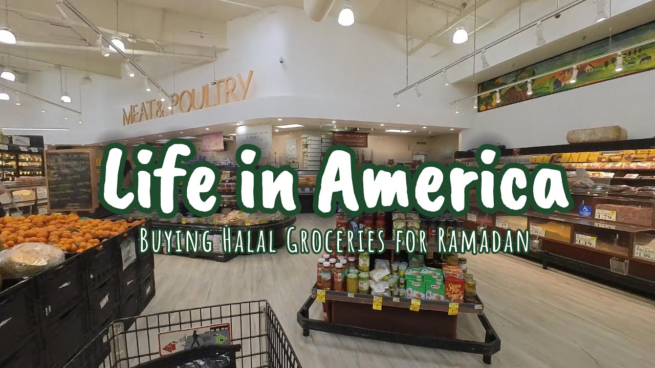 Grocery Shopping in America | Buying Halal Groceries for Ramadan | No Talking Supermarket Vlog 🛒