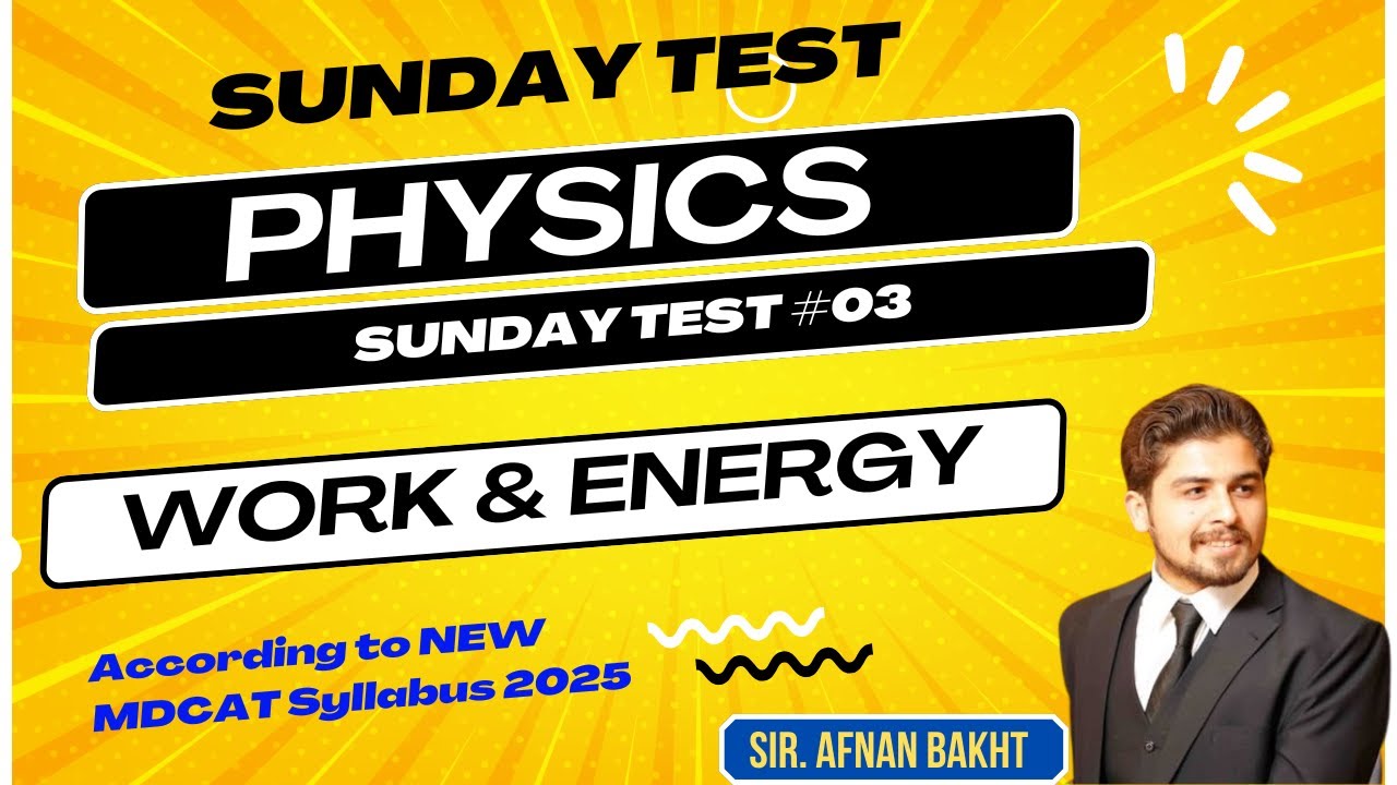 Physics || Sunday Test #03 Discussion || Work & Energy || By: Afnan Bakht