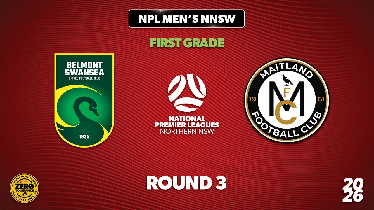 NPL Men's NNSW First Grade Round 3 - Belmont Swansea United v Maitland FC