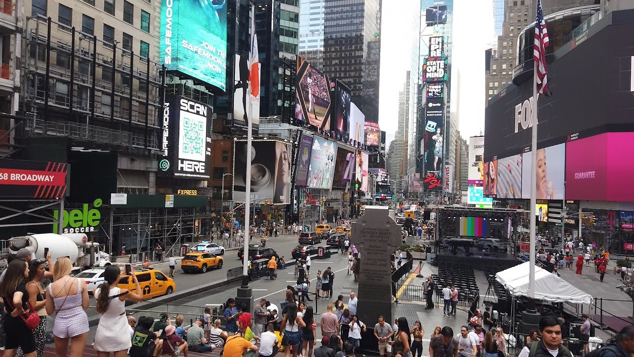 NYC Walking Tour | FROM  Port Authority  Bus Terminal to Times Square | Manhattan | July14, 2022