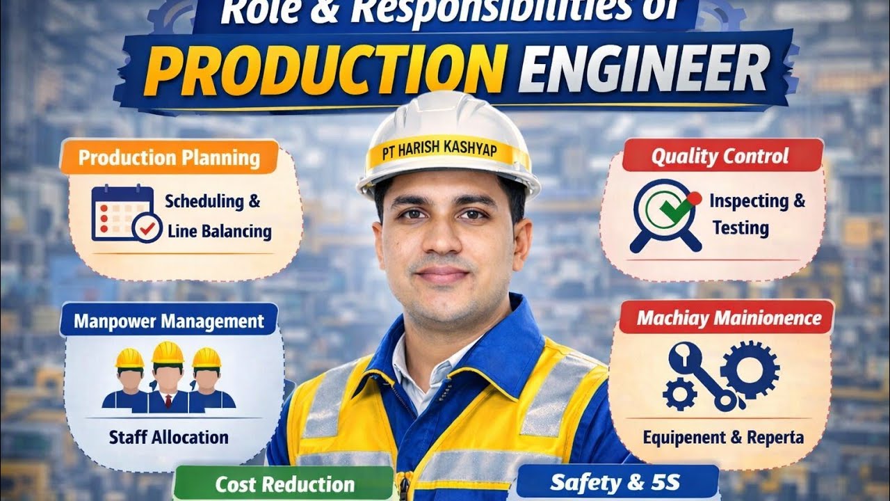 Production Engineer | Roles & Responsibilities Explained 🏭⚙️