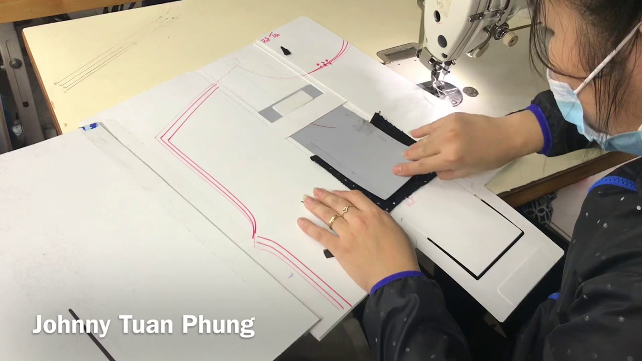 GT.146: Gá dán túi LƯỚI, không cần là định hình túi trước khi dán, đảm bảo đẹp - Pocket attachment.