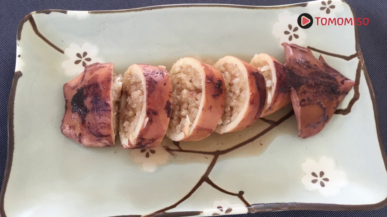 How to make halal Japanese Food / Squid Stuffed with Rice (Ikameshi)