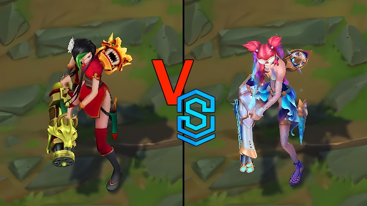 Firecracker Jinx VS Ocean Song Jinx Skins Comparison