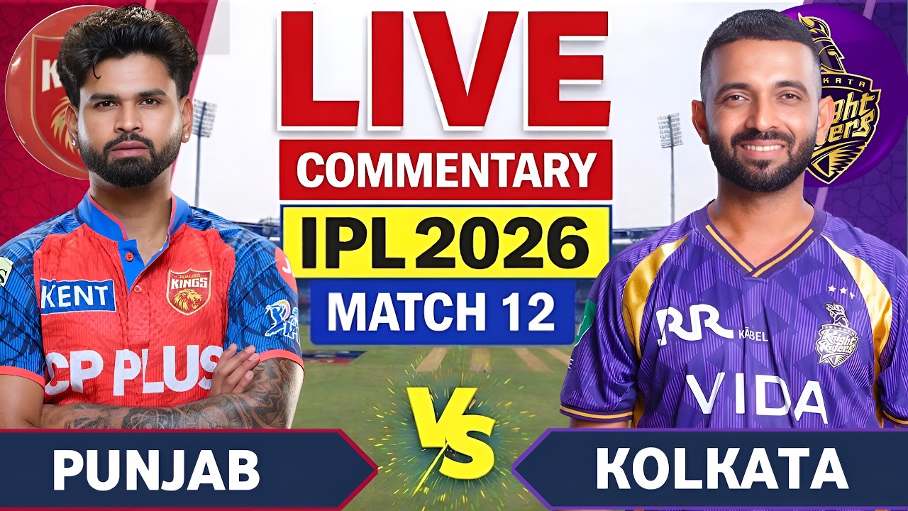🔴LIVE : Kkr vs Pbks 12th Ipl Match | Ipl | Kolkata vs Punjab | Kkr Vs Pbks live score & Commentary🎙️