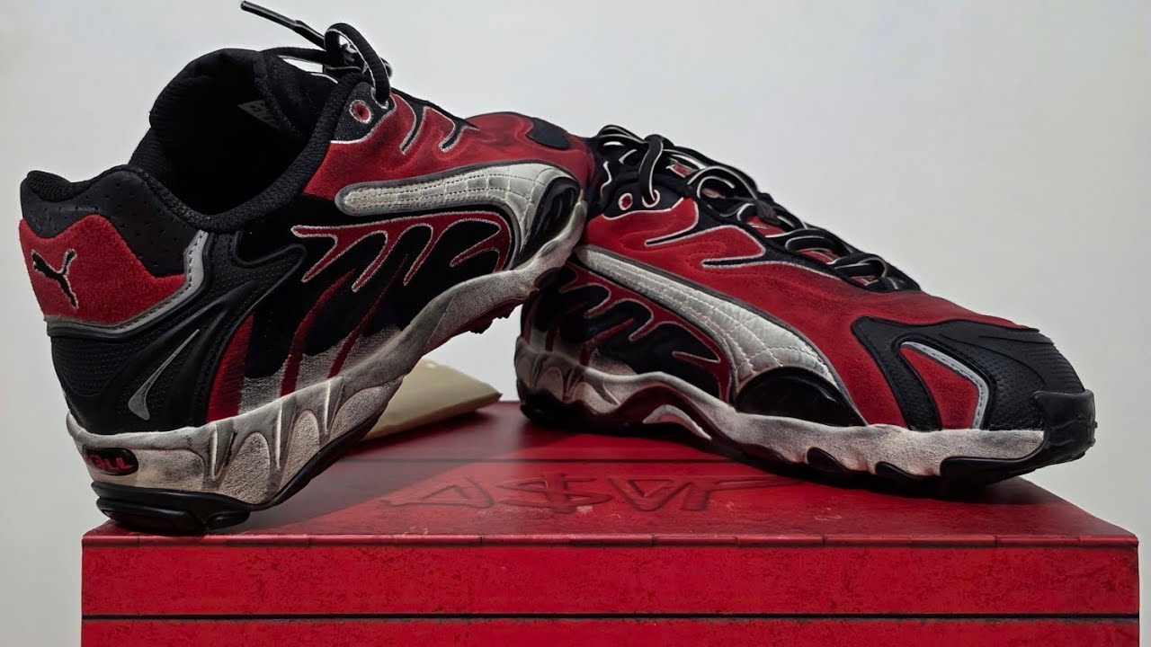Unboxing - A$AP Rocky x Puma Inhale Distressed 'Black/Pop Red'