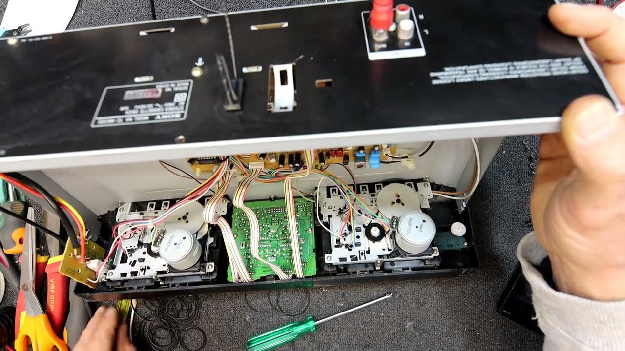 Sony TC-WE305 Dual Cassette Deck Belt Replacement and Noisy Doors
