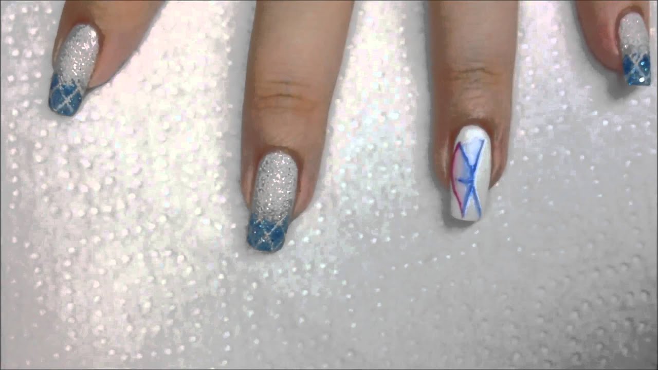Tuto Nail Art French quadrill&eacute;e papillon d'Aquarelle repro Tartofraises