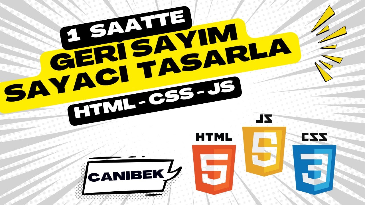 YAPIMI ÇOK KOLAY -  Geri Sayım Sayacı   || HTML, CSS,J S || İleri Seviye