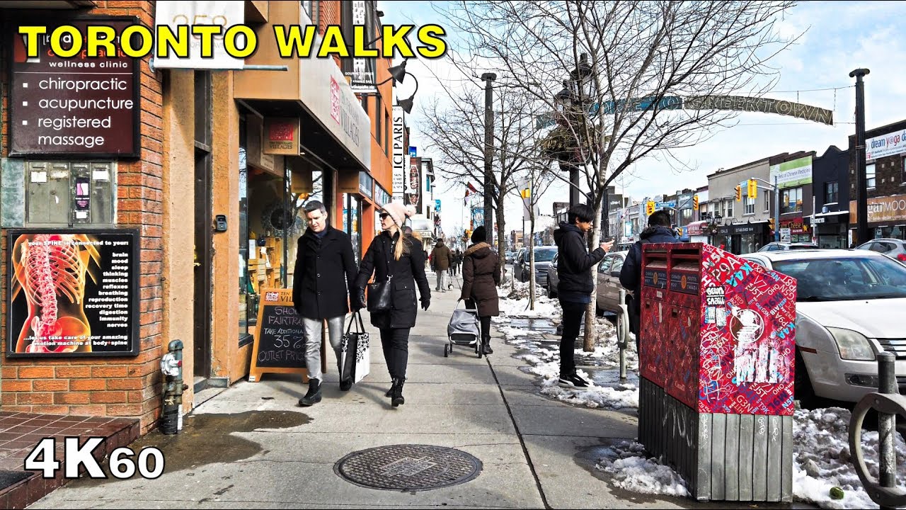 Toronto Walks - The Danforth to Victoria Park Station [4K]