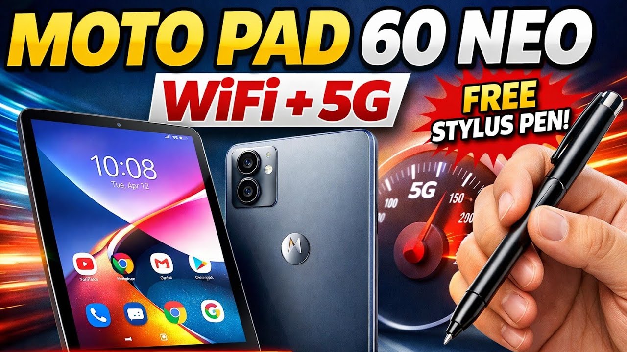 Moto Pad 60 Neo Tablet Review | WiFi + 5G |🔥 Best Budget Tablet for Students?Stylus Free?