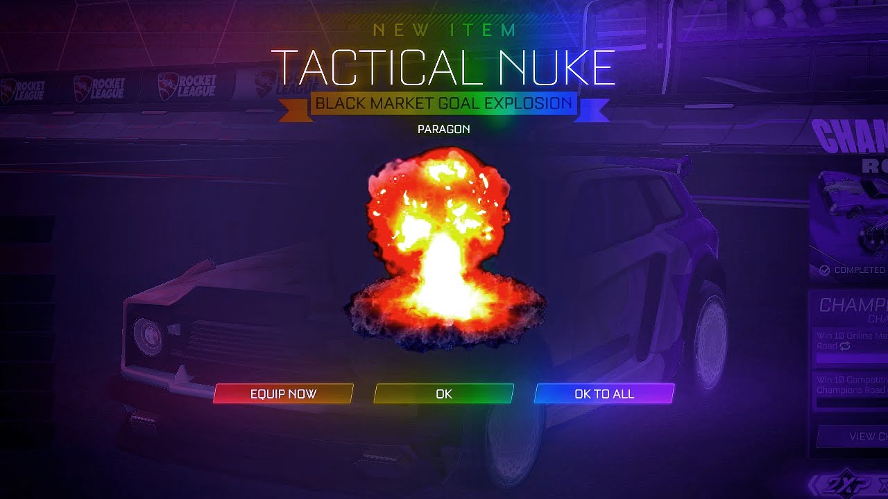 PLAYING ROCKET LEAGUE WITH THE TACTICAL NUKE GOAL EXPLOSION!