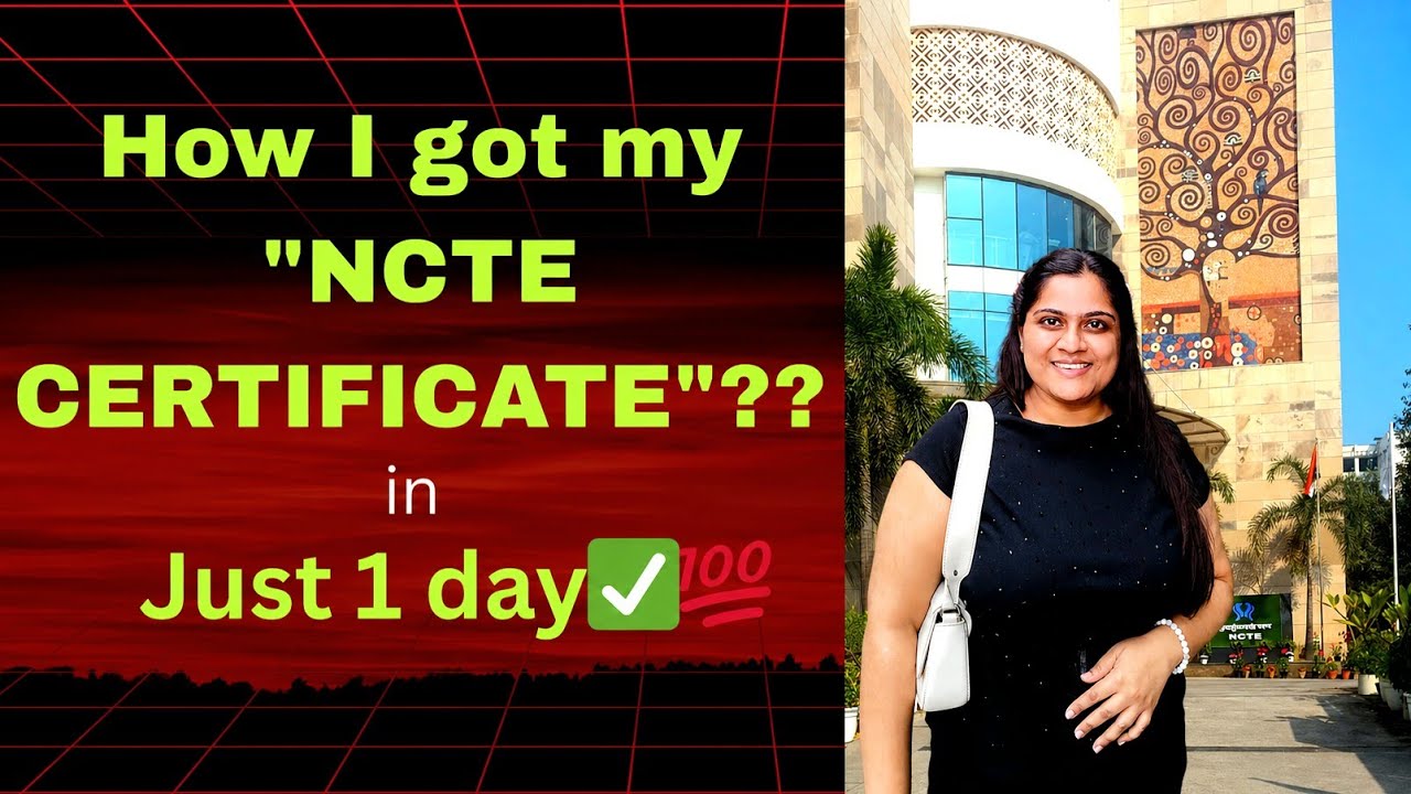 NCTE CERTIFICATE in JUST 1 DAY ??✅️💯👆🔥