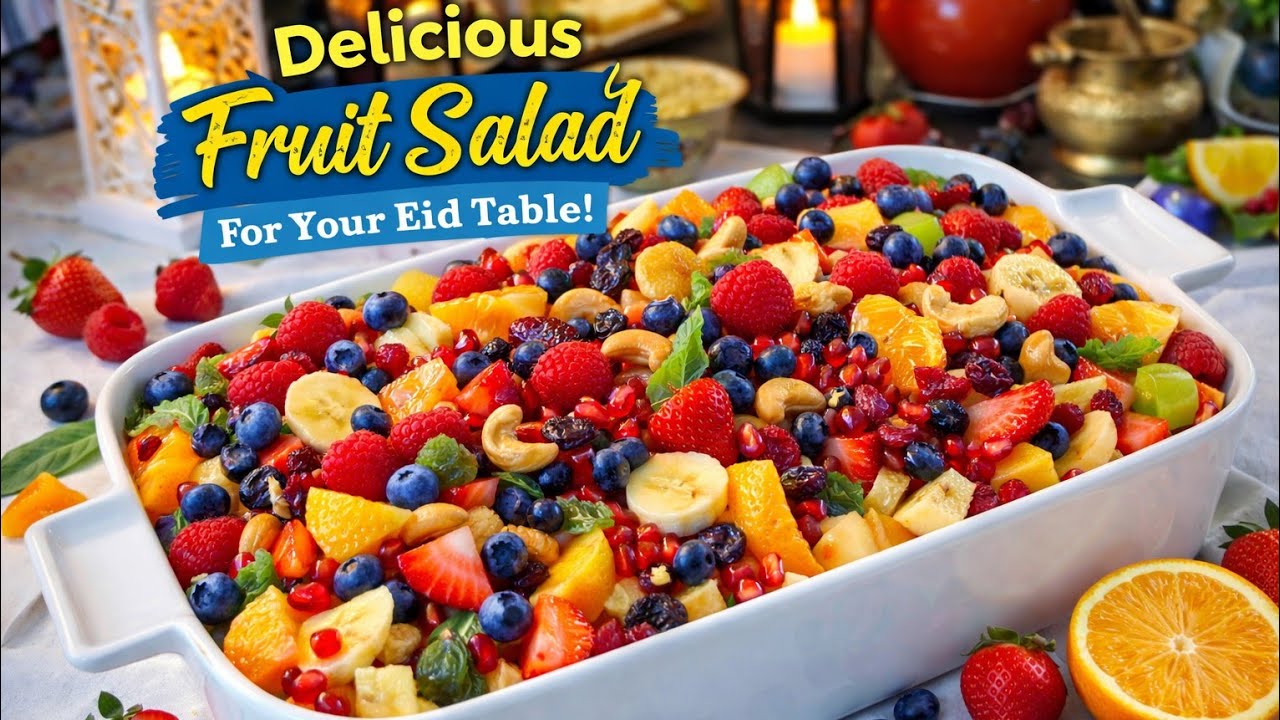 Eid Special Fresh Fruit Salad Recipe | Perfect Colorful Dessert for Your Eid Table 🌙✨