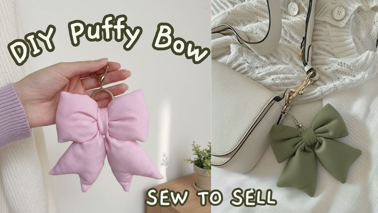 DIY Puffy Bow Sewing Project | Easy Tutorial for Beginners 🎀
