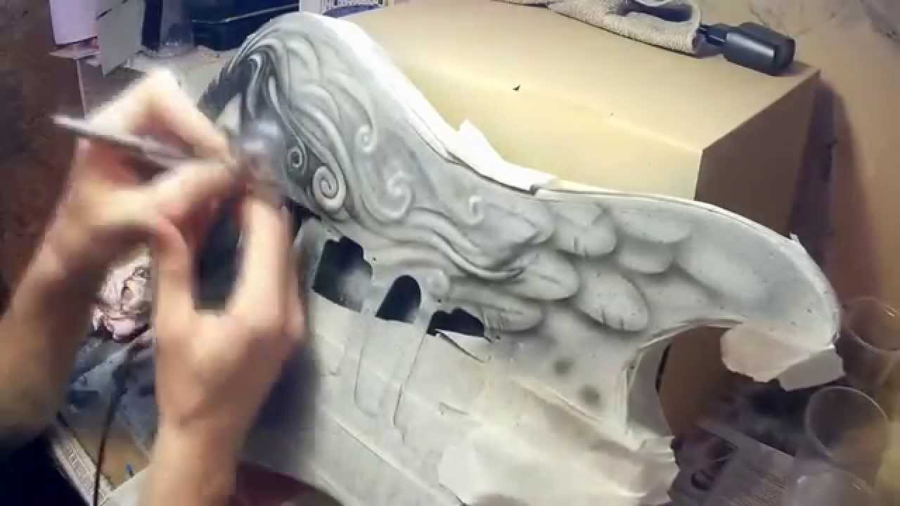 Airbrushing  guitar Angel