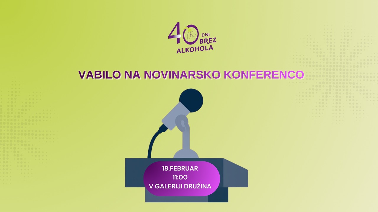 Novinarska konferenca ob začetku akcije 40 dni brez alkohola