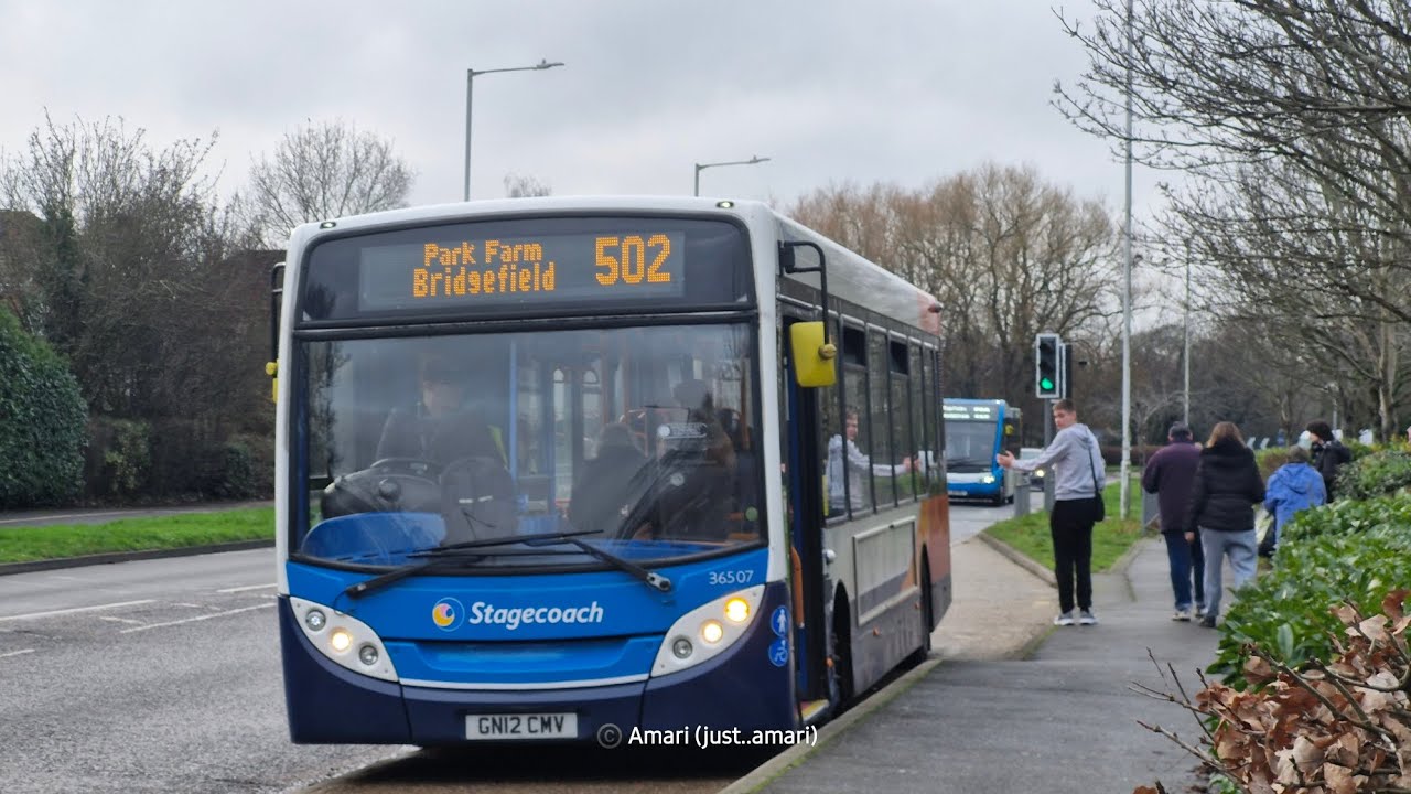 36507 - GN12 CMV | ADL Enviro 200 | 502 to Bridgefield | Stagecoach South East | 22 • 12 • 25