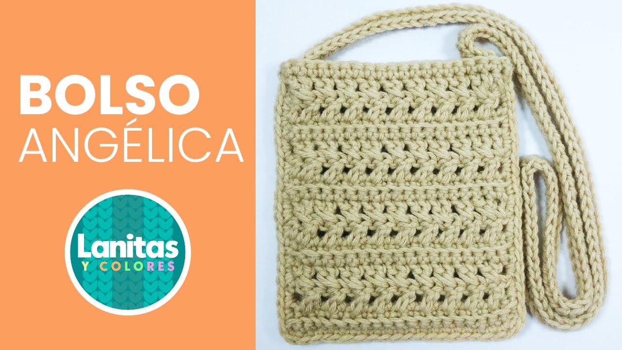 Bolso tejido a crochet paso a paso [MUY FACIL] con bello punto tejido. Lanitas y Colores