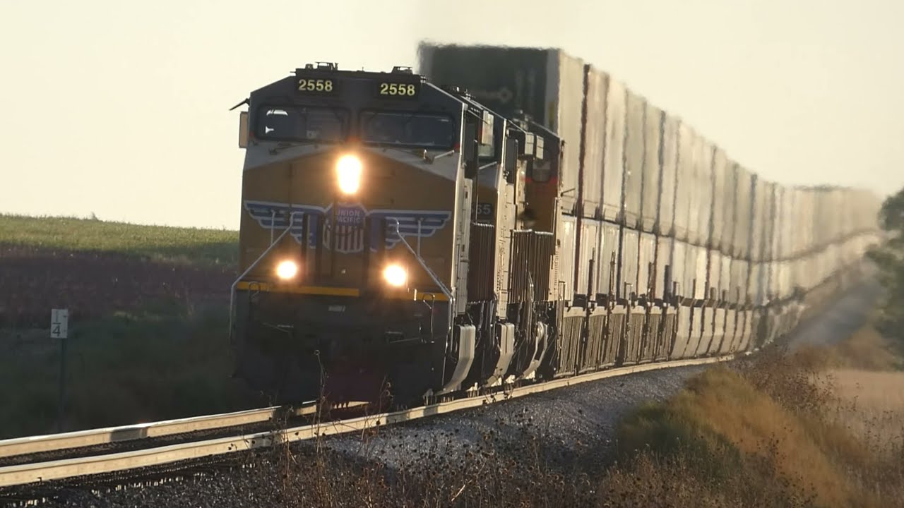 4K Union Pacific Freight Train