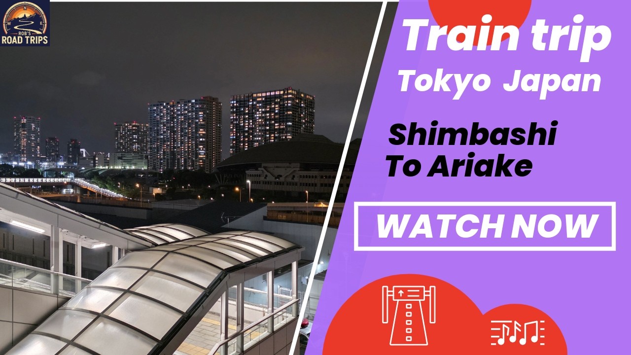 Yurikamome Line Train Ride | Tokyo Shimbashi to Tokyo Ariake  | Front Window View | 4K Japan