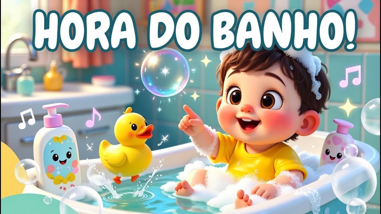 🎵 Hora do Banho Divertido! 🛁🦆   Música Infantil para Bebês e Crianças