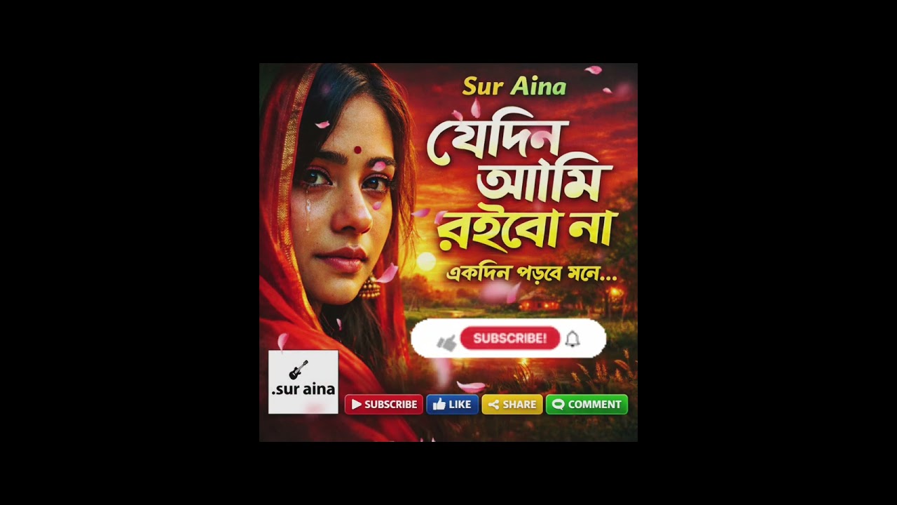 যেদিন আমি রইবো না 💔 | Hart Touching Bengali Sad Song 2026 | Sur Aina