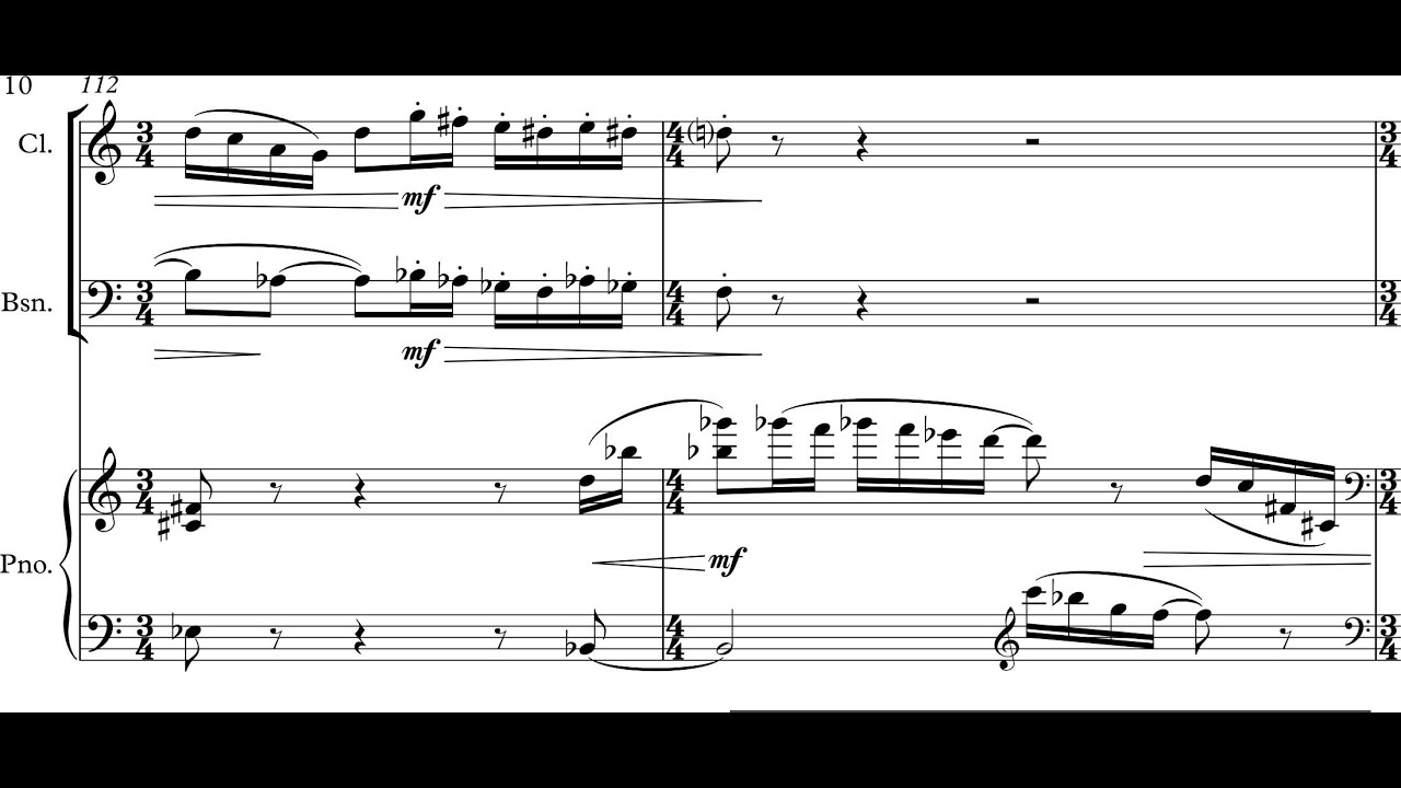 Spiros Mazis - Sometimes in Spring for Clarinet, Bassoon and Piano (2018) [Score-Video]