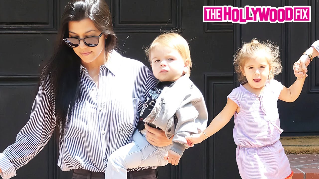 Kourtney Kardashian Takes Her Kids Penelope & Reign Disick To A Private Music Class In Beverly Hills
