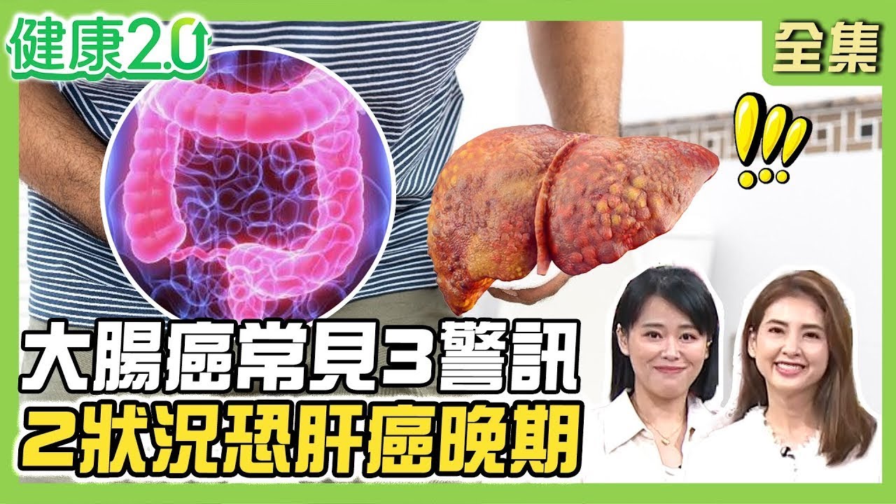 90後恐將癌症年輕化！血便、腹脹、放臭屁是大腸癌警訊！肝癌難發現 疲倦、暴瘦恐已晚期！中醫教清腸養肝秘方！健康2.0【完整版】#陳欣湄#韋汝#許秉毅#廖婉絨#陳麗華#趙函穎#雷議宗