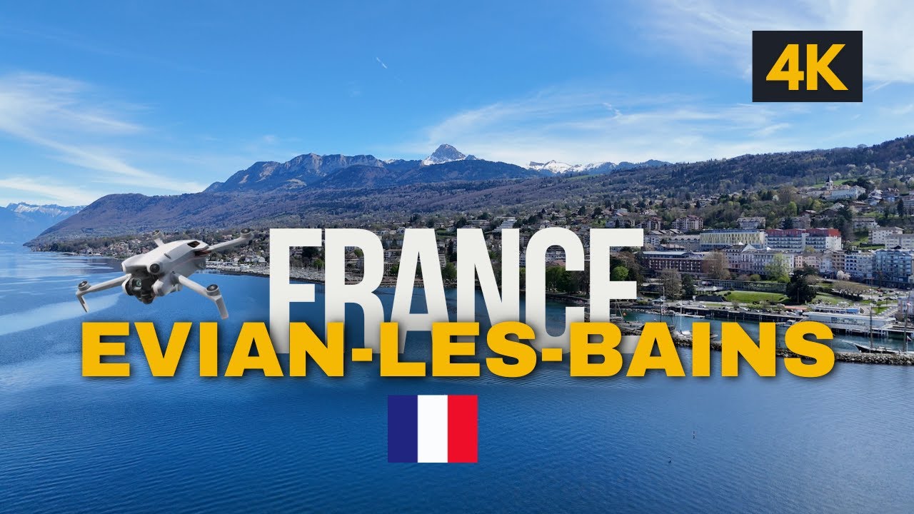 Aerial Splendor: Evian-Les-Bains Drone Tour Over Lake Geneva