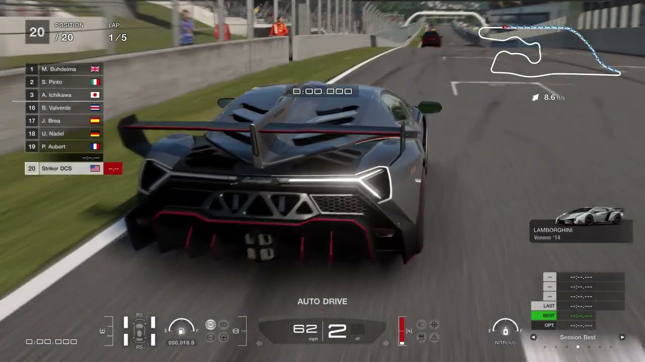 GT7 - Lamborghini Veneno '14 in European Clubman Cup 600 at Deep Forest Raceway Reverse