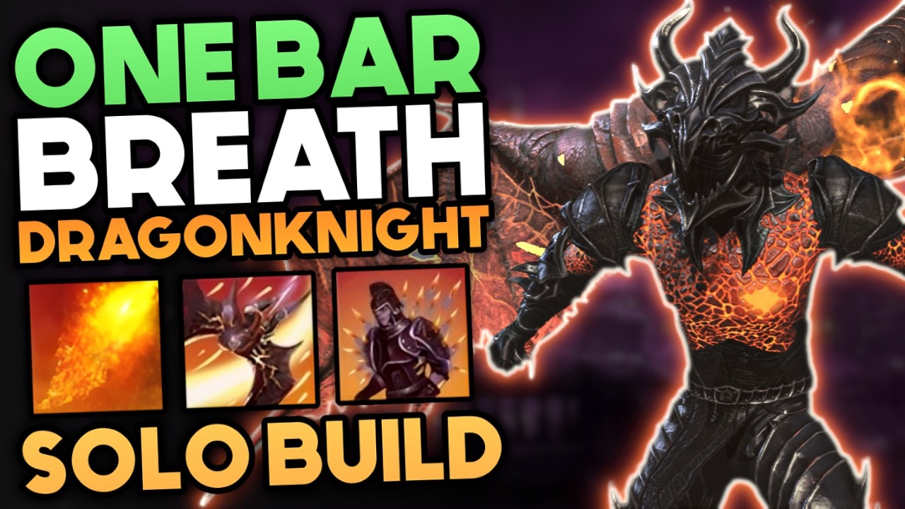 Simple One Bar Breath Dragonknight Solo Build - Solo Vet HM Dungeons | ESO Update 49