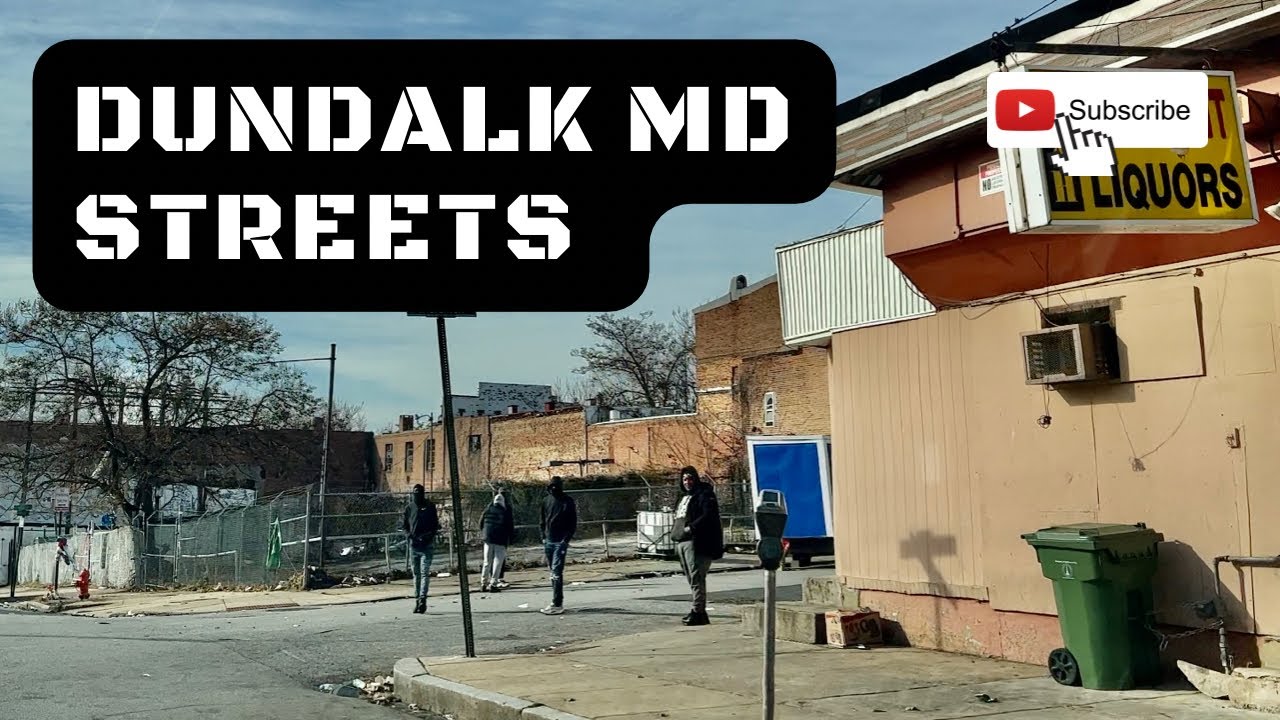 Driving Key Bridge and Streets of Dundalk Maryland