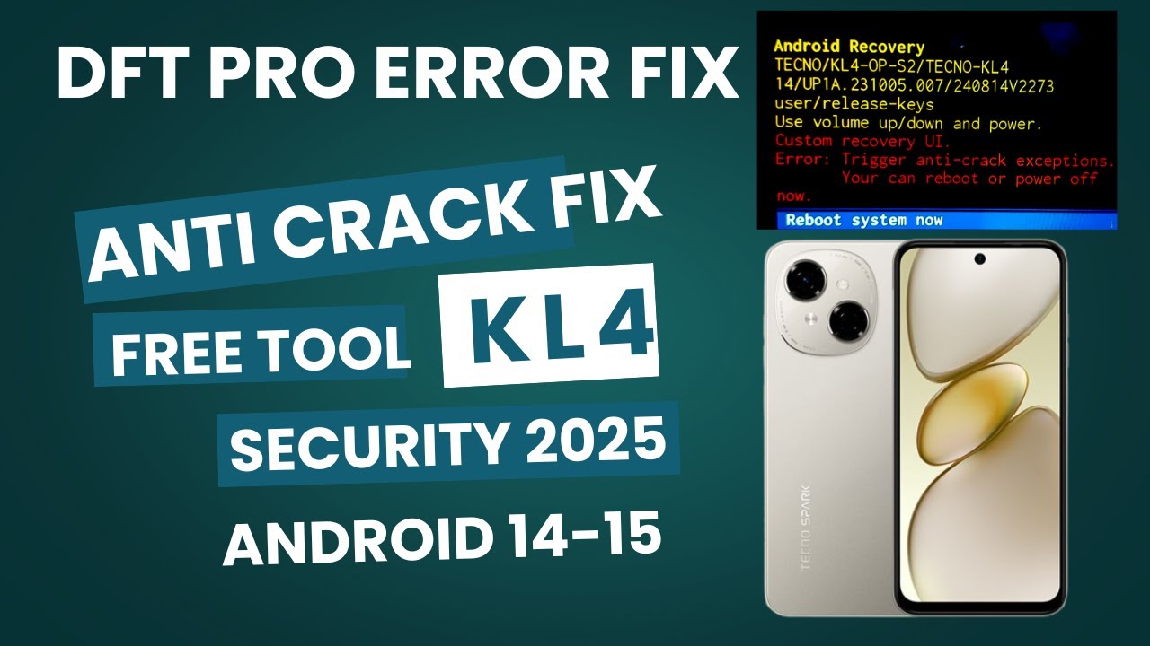 Tecno All Mobile Anti Crack Remove ! DFT PRO ERROR FIX ! Free ! 2025 In Just 1 Click
